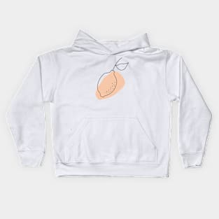 Minimalist Dotted Lemon Organic forms abstract art Kids Hoodie